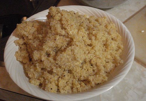 Assiette de quinoa cuit