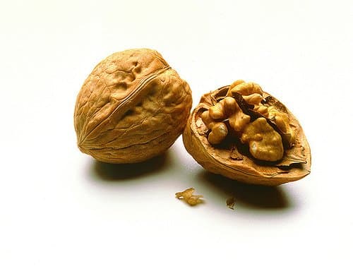 Walnut and cracked walnut
