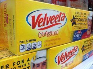 Velveeta cheese on the shelf